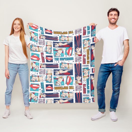 Couverture Polaire Motif du panneau de dessin Krypto (En situation)