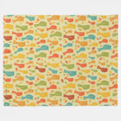 Couverture Polaire Motif du sud d'oiseau de diagramme de grammaire (Devant (Horizontal))