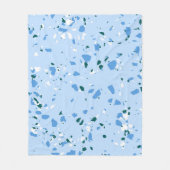 Couverture Polaire Motif du Terrazzo Bleu (Devant)