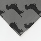 Couverture Polaire Motif d'une chevelure de silhouettes de teckel de (Coin)