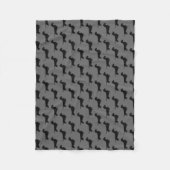 Couverture Polaire Motif d'une chevelure de silhouettes de teckel de (Devant)