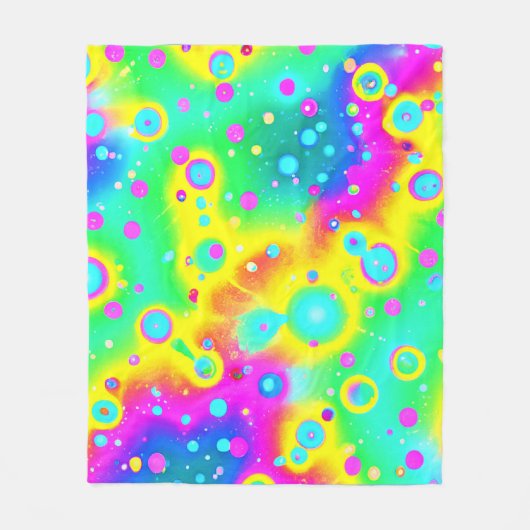 Couverture Polaire Motif dynamique Neon Blaze (Devant)