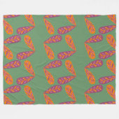Couverture Polaire Motif Earthy Feather (Devant (Horizontal))