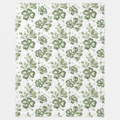 Couverture Polaire Motif élégant de trèfle vert (Devant)