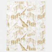 Couverture Polaire Motif élégant Gold Jungle Wild Animaux (Devant)