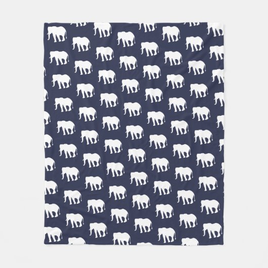 Couverture Polaire Motif Eléphant blanc moderne | Personnalisé (Devant)