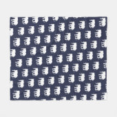 Couverture Polaire Motif Eléphant blanc moderne | Personnalisé (Devant (Horizontal))
