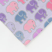 Couverture Polaire Motif Eléphant mignon violet de dessin (Coin)
