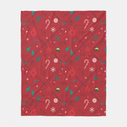 Couverture Polaire Motif Elf Candy Checker (Devant)
