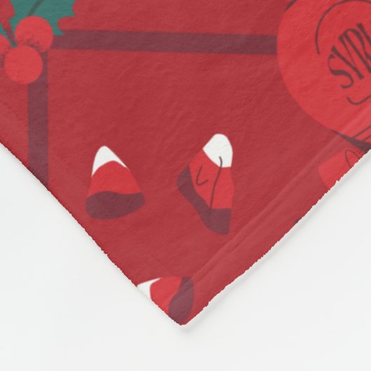 Couverture Polaire Motif Elf Candy Checker (Coin)