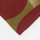 Couverture Polaire Motif Empreinte de léopard Bourgogne & Or (Coin)