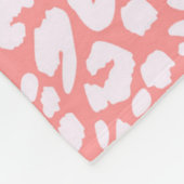 Couverture Polaire Motif Empreinte de léopard corail (Coin)