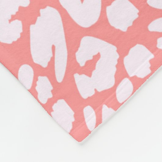 Couverture Polaire Motif Empreinte de léopard corail (Coin)