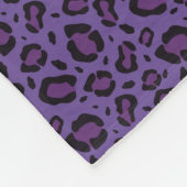 Couverture Polaire Motif Empreinte de léopard pourpre (Coin)