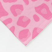 Couverture Polaire Motif empreinte de léopard rose clair (Coin)