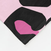 Couverture Polaire Motif Empreinte de léopard rose et noir (Coin)
