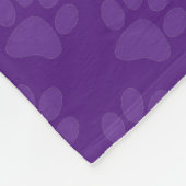 Couverture Polaire Motif Empreinte de patte pourpre (Coin)