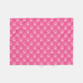 Couverture Polaire Motif Empreinte de patte rose (Devant (Horizontal))