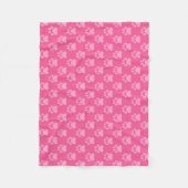 Couverture Polaire Motif Empreinte de patte rose (Devant)