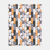 Couverture Polaire Motif Empreintes de Chat (Devant)