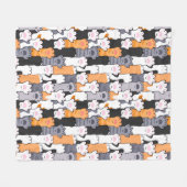 Couverture Polaire Motif Empreintes de Chat (Devant (Horizontal))