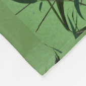 Couverture polaire Motif en bambou vert (Coin)
