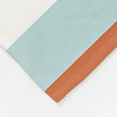 Couverture Polaire Motif en bande orange, bleu et blanc (Coin)