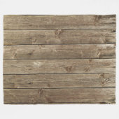 Couverture Polaire Motif en bois Brown élégant rustique (Devant (Horizontal))