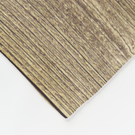Couverture Polaire Motif en bois Brown élégant rustique (Coin)