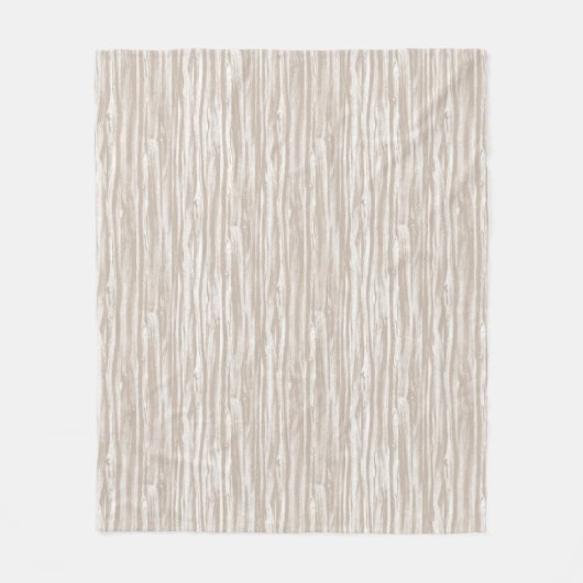 Couverture Polaire Motif en bois de chauffe - tan taupe et blanc (Devant)