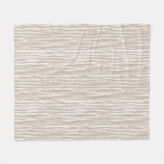 Couverture Polaire Motif en bois de chauffe - tan taupe et blanc (Devant (Horizontal))