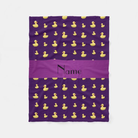 Couverture Polaire Motif en caoutchouc pourpre nommé personnalisé de (Devant)