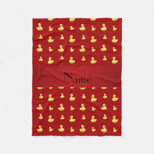 Couverture Polaire Motif en caoutchouc rouge nommé personnalisé de