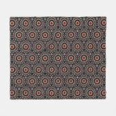 Couverture Polaire Motif en cercle bleu rouge bleu étoile (Devant (Horizontal))