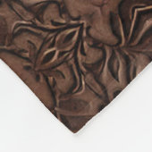 Couverture Polaire Motif en cuir Fleur De Lis (Coin)