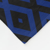 Couverture Polaire Motif en diamant bleu et noir (Coin)