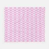 Couverture Polaire Motif en diamant rose et blanc (Devant (Horizontal))