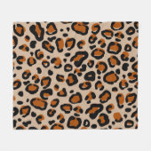 Couverture Polaire Motif en fourrure de léopard (Devant (Horizontal))