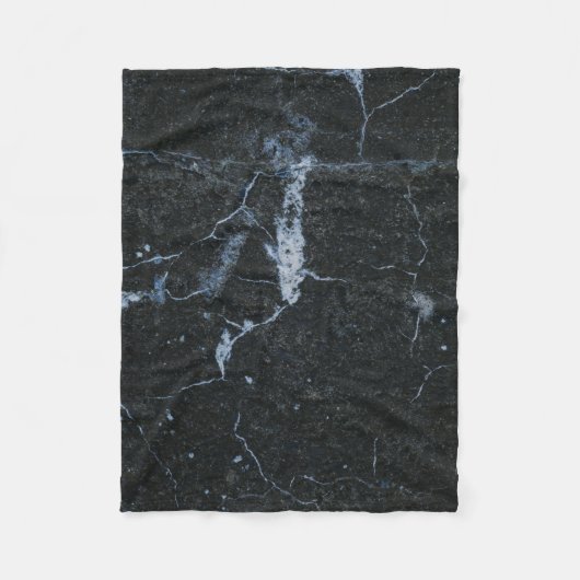 Couverture Polaire Motif en marbre noir (Devant)