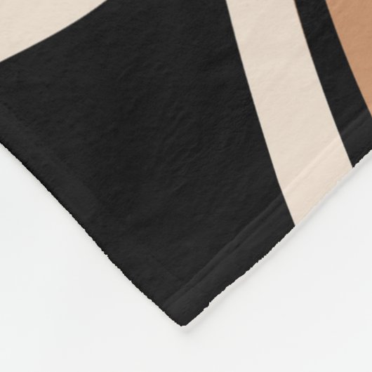 Couverture Polaire Motif en marbre noir Brown monogramme (Coin)