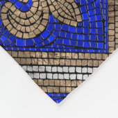 Couverture Polaire motif en mosaïque de fleur de lis (Coin)