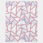 Couverture Polaire Motif en mosaïque rose et bleu (Devant)