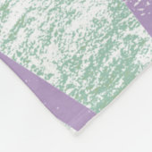 Couverture Polaire Motif en mosaïque vert clair et lavande (Coin)