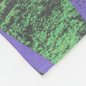 Couverture Polaire Motif en mosaïque violet et verte (Coin)
