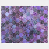 Couverture Polaire Motif en nid d'abeille de luxe Parties scintillant (Devant (Horizontal))