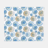 Couverture Polaire Motif en pastel 2 de coquillage (Devant (Horizontal))