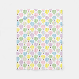 Couverture Polaire Motif en pastel chaud de ballon à air