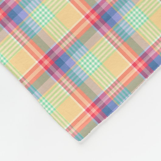 Couverture Polaire Motif en pastel lumineux de plaid (Coin)