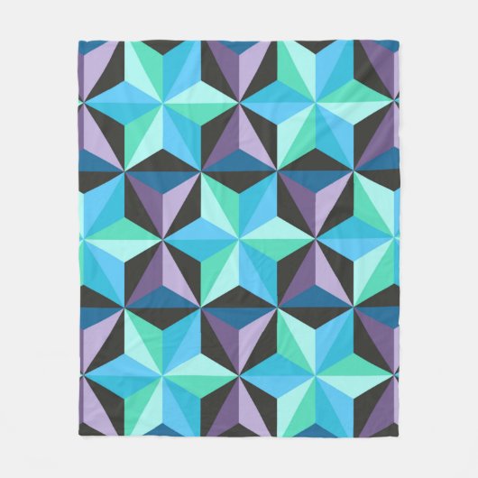 Couverture Polaire Motif en patchwork sans couture avec étoiles. âge  (Devant)