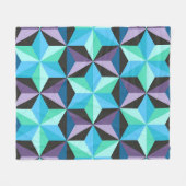 Couverture Polaire Motif en patchwork sans couture avec étoiles. âge  (Devant (Horizontal))